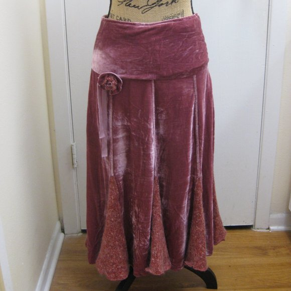 DV DN Skirts Nwot Dv Dn Pink Velvet Skirt S Small Poshmark